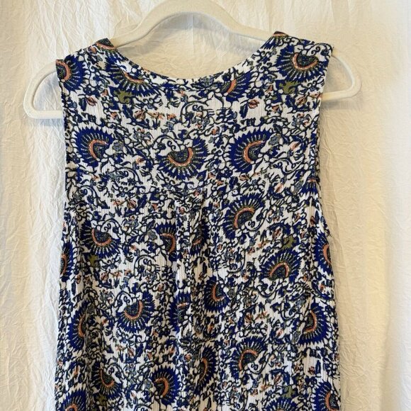 Altar’d State Blue Orange White Boho Sleeveless Swing Dress Size Medium - Picture 6 of 12